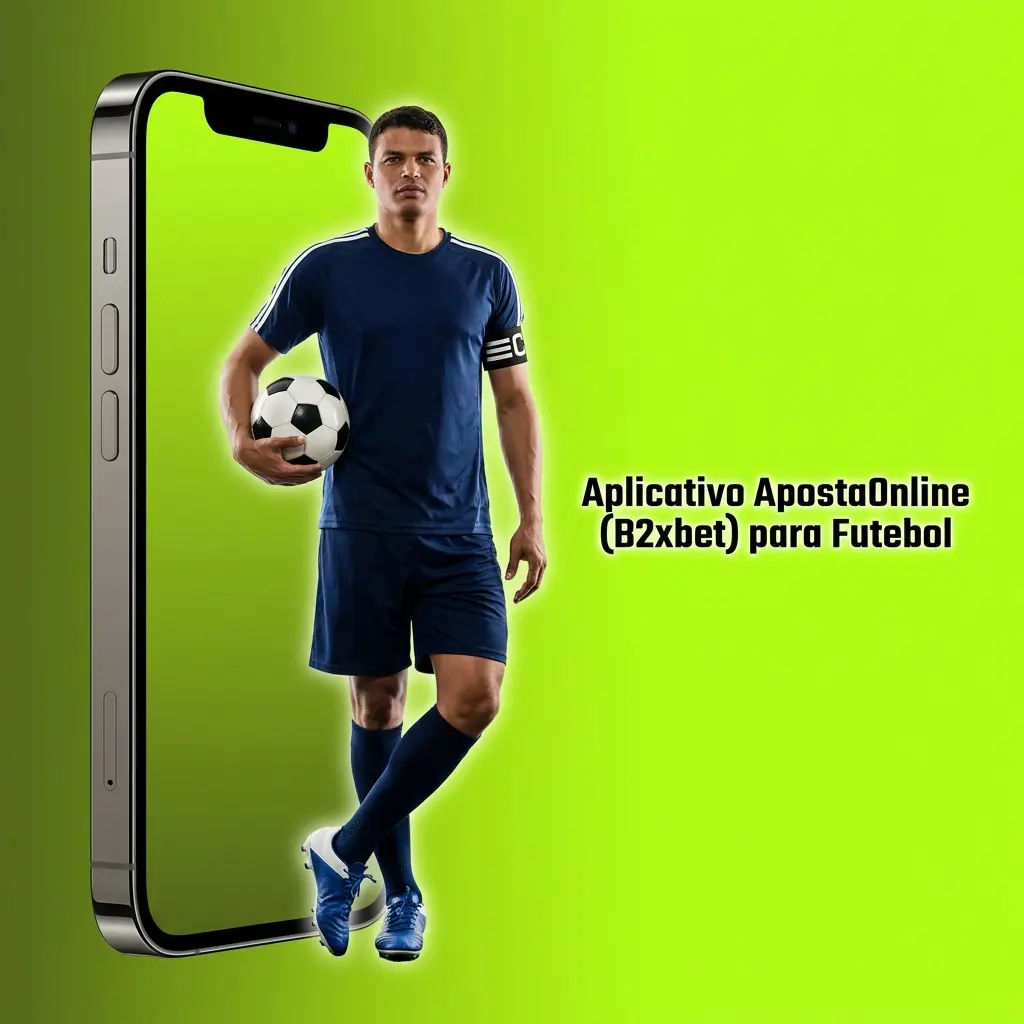 Aplicativo ApostaOnline B2xbet para futebol no celular, disponível para Android e iOS com apostas ao vivo