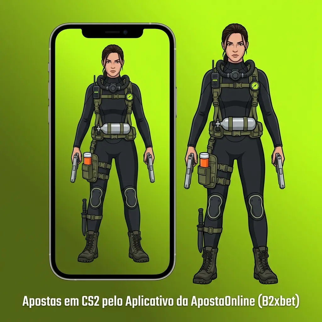 Apostas em CS2 pelo aplicativo ApostaOnline B2xbet no Android e iOS com mercados ao vivo