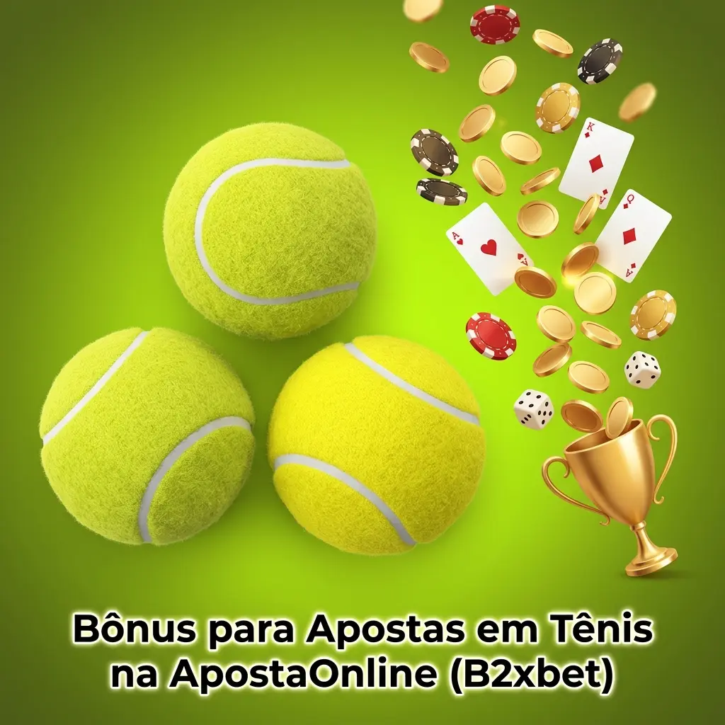 Bônus de boas-vindas ApostaOnline B2xbet para apostas esportivas em tênis com rollover