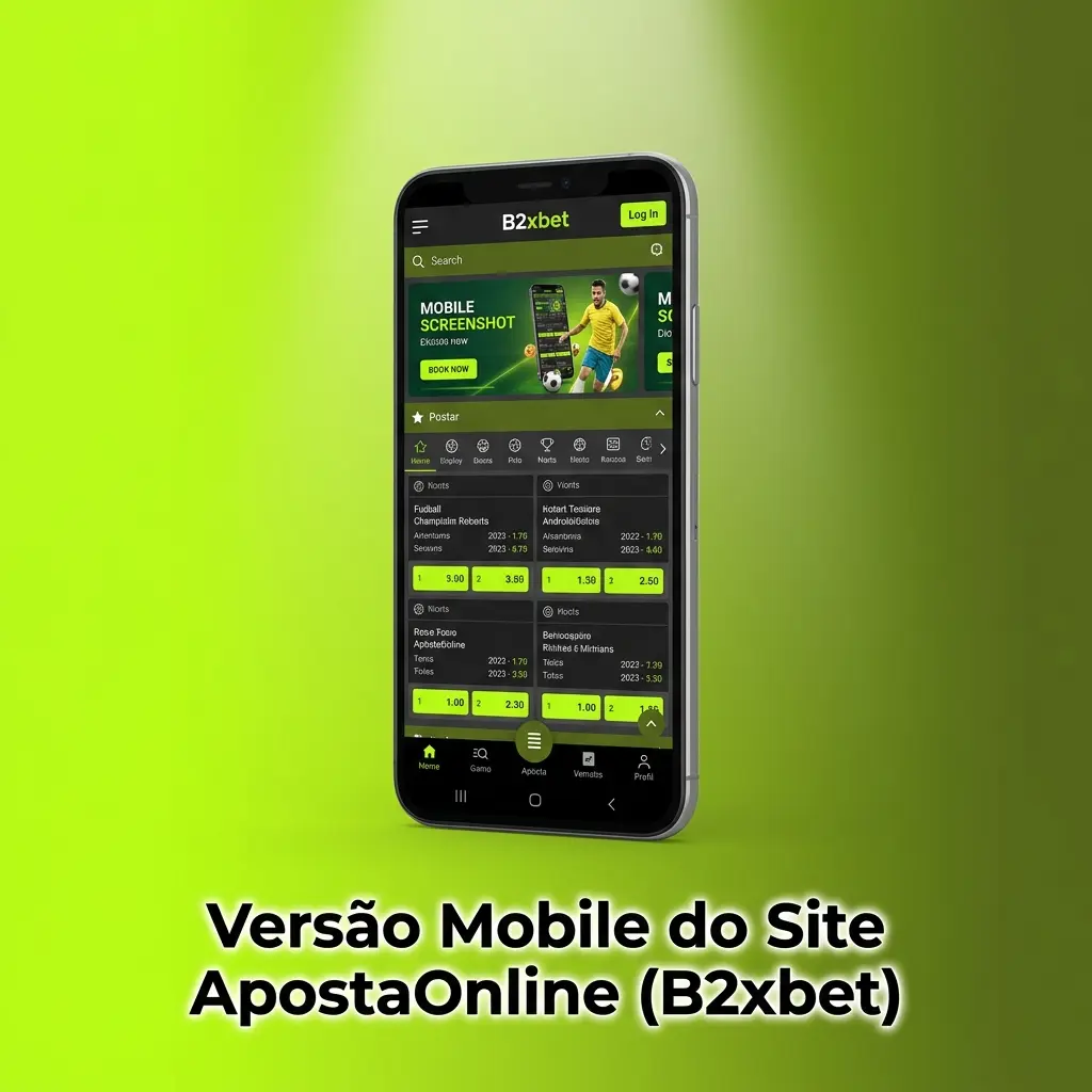 Site mobile ApostaOnline B2xbet otimizado para smartphones e tablets com apostas esportivas e cassino via navegador